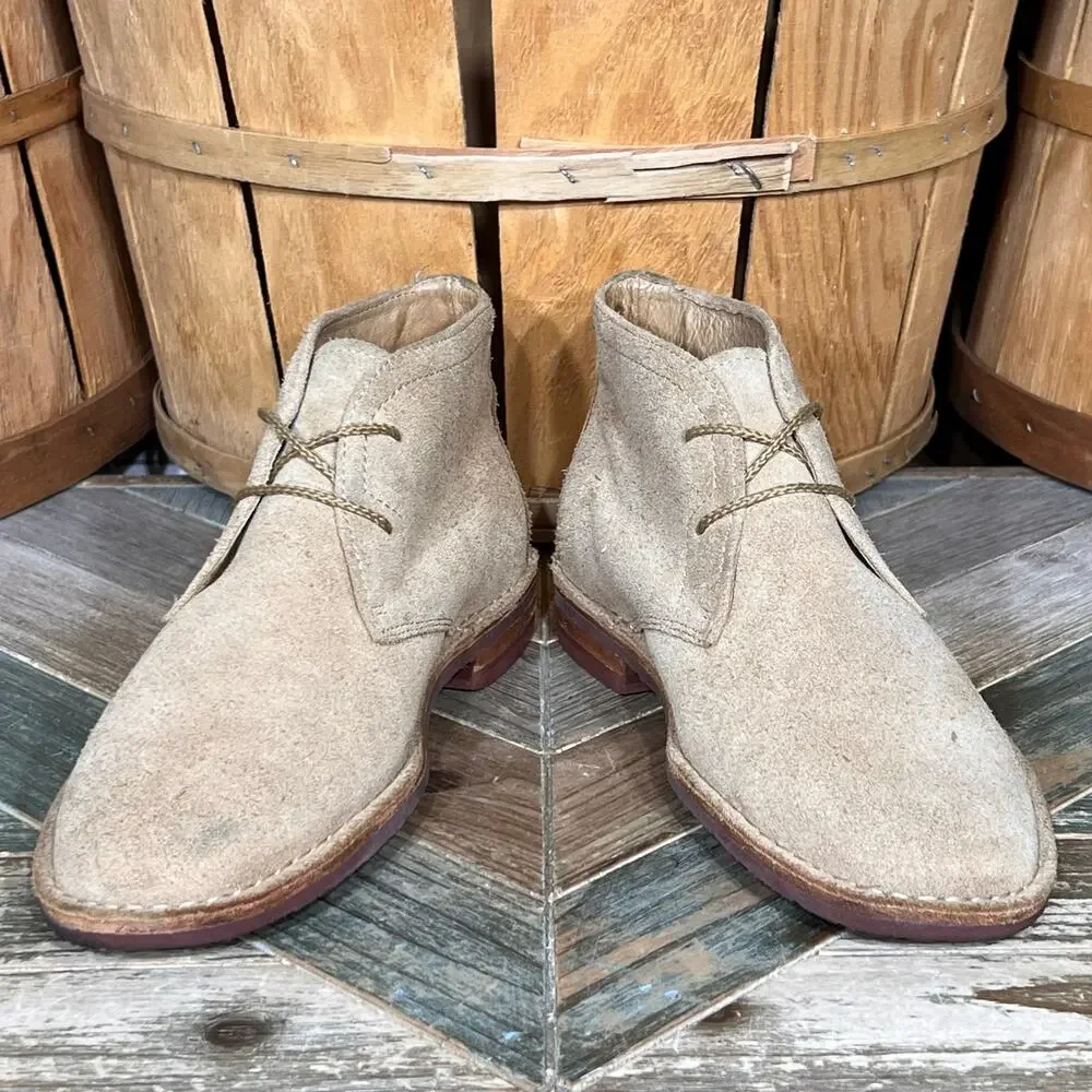 Trask Brady Tan Suede Brick Vibram Outsole Desert Chukka Boots Mens Size 8